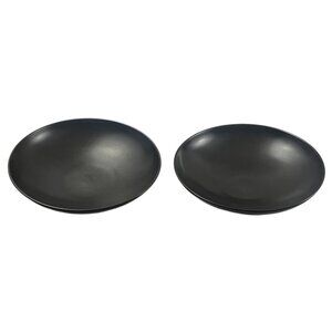 Set of 2 Mikasa Potter's Art Stone Glaze Black MK402 Cereal/Soup Bowl Japan 8"